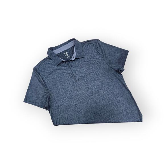 Layer8 Men's size Small Quick Dry Polo Shirt Button Up Blue Collar Short Sleeve - Picture 9 of 9